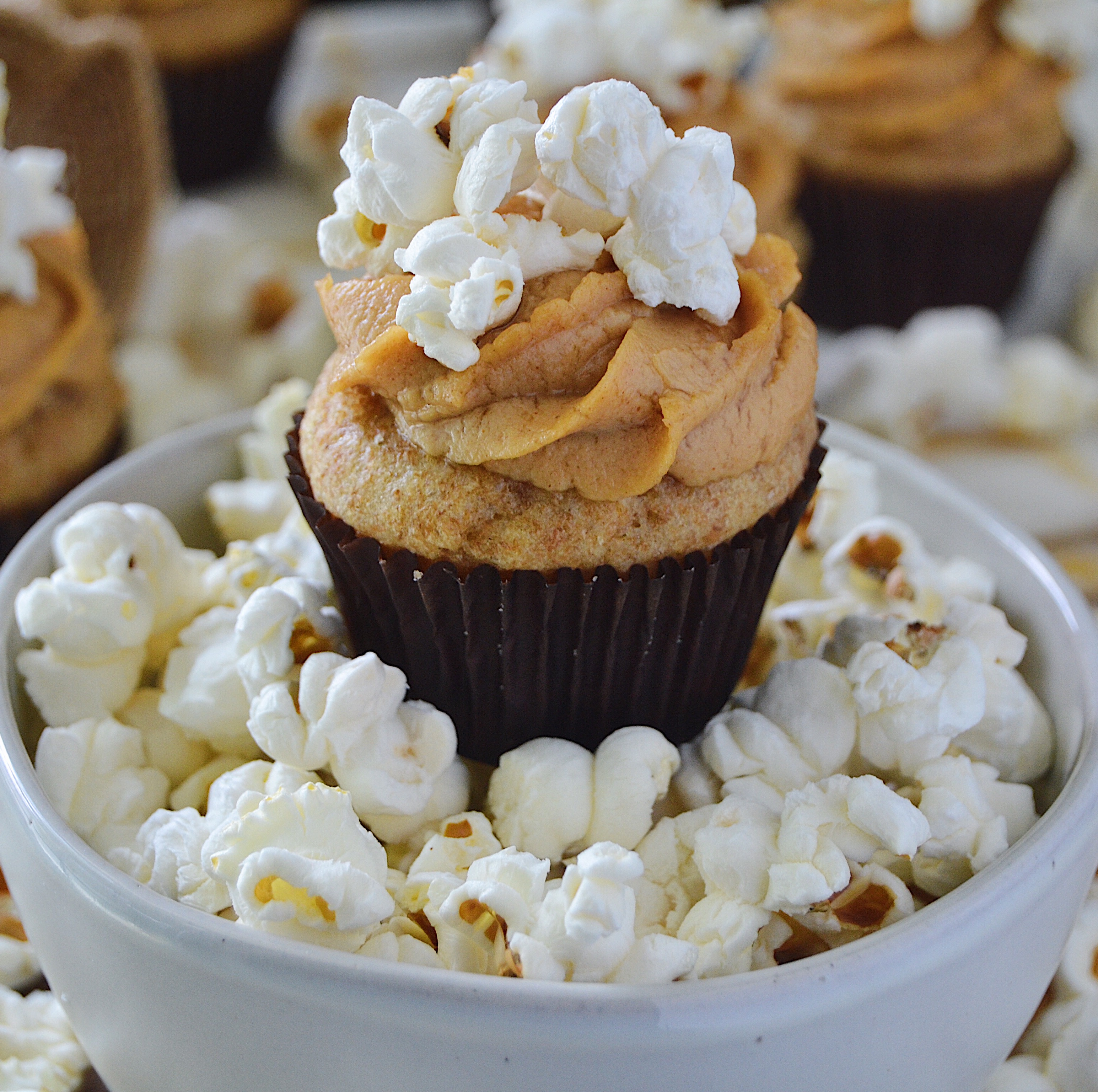 Peanut Butter "Pup-corn" Pupcake recipe for the dog you love to spoil.