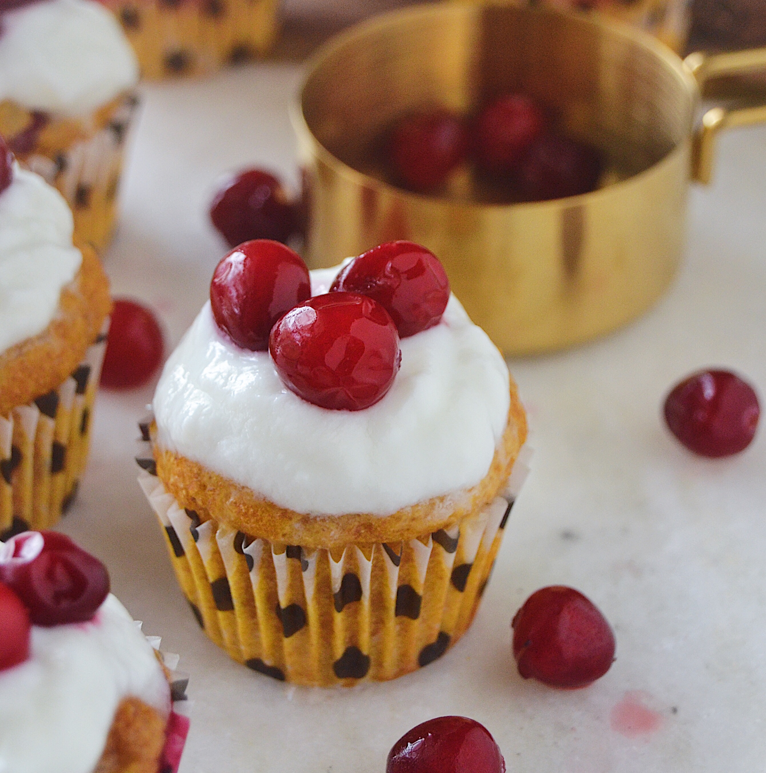 New Year's dog treat recipe for Sweet Potato and Cranberry Pupcakes