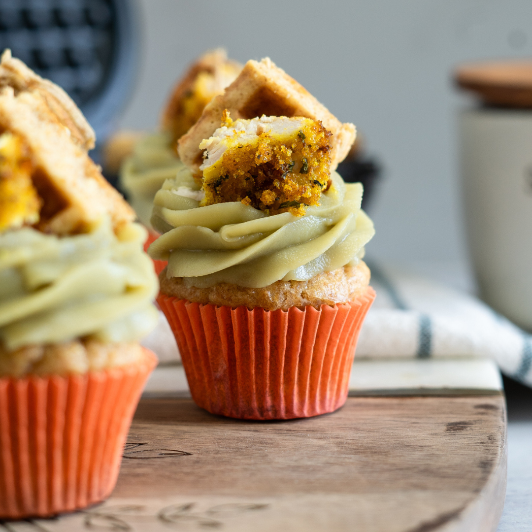 Chicken & Waffle Pupcakes